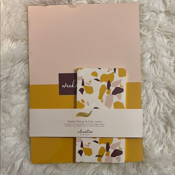 Weekly Planner & Daily Jotter - Pink and Yellow - Picture 1 of 2